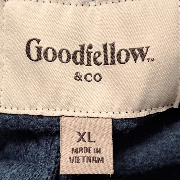 Goodfellow Men's Blue Heathered Mock Neck Shirt. Size XL - Picture 4 of 4